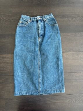 Polo Ralph Lauren Vintage Midi Denim Skirt 4
